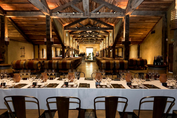 Dining in the Barrel Room at Church Road Winery
